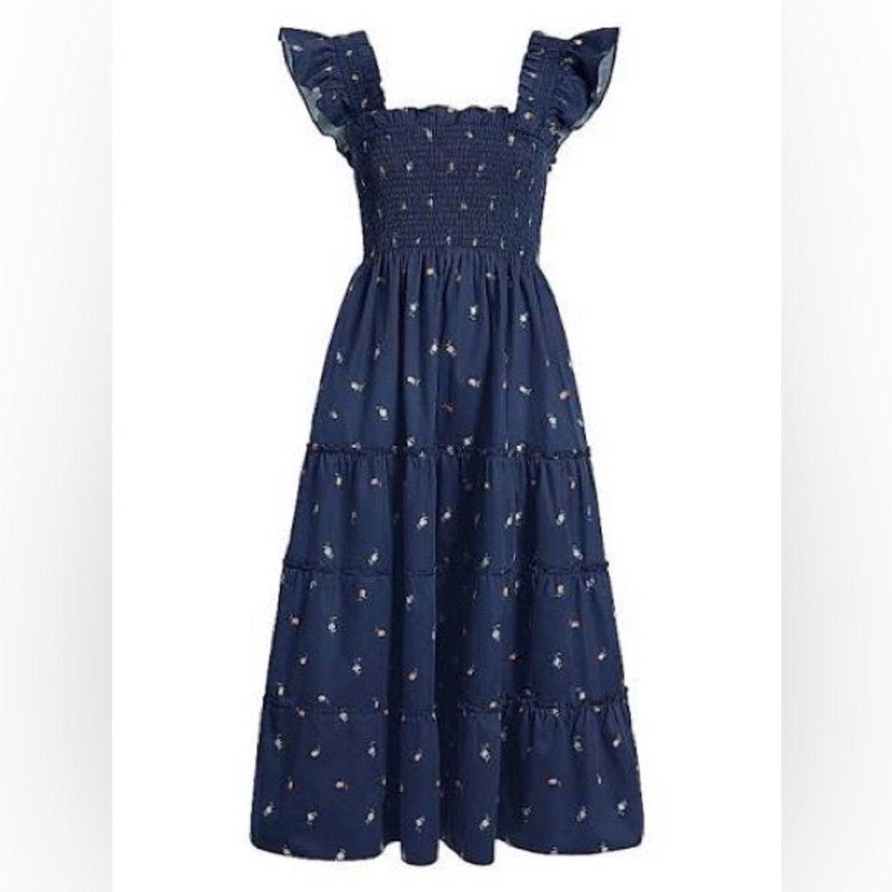 Hill house Nap Dress Ellie Blue petite fleur - Small